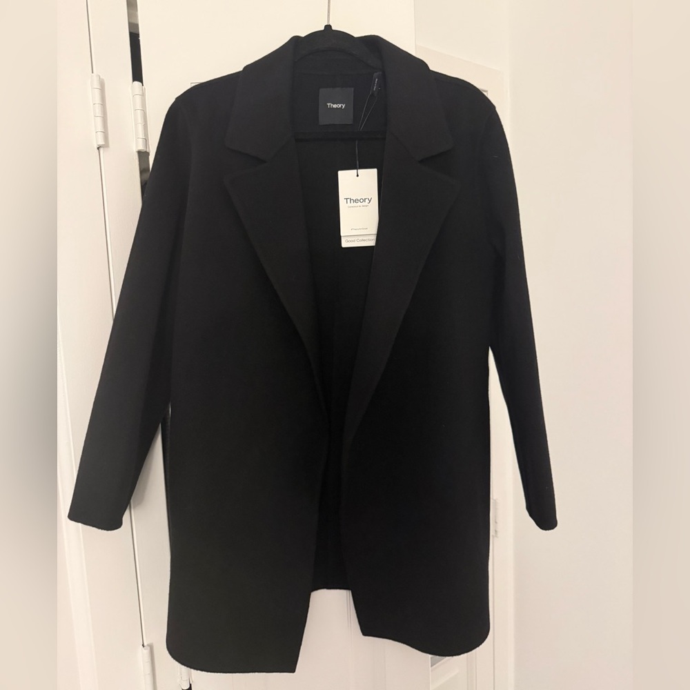 NWT | Theory | Clairene Double Face Jacker | Black - Picture 6 of 8